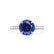 VIOLA - Round Blue Sapphire Solitaire Engagement Ring 950 Platinum