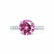 VIOLA - Round Pink Sapphire Solitaire Engagement Ring 950 Platinum