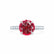 VIOLA - Round Ruby Solitaire Engagement Ring 18k White Gold