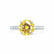 VIOLA - Round Yellow Sapphire Solitaire Engagement Ring 950 Platinum