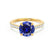 VIOLA - Round Blue Sapphire Solitaire Engagement Ring 18k Yellow Gold