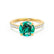 VIOLA - Round Emerald Solitaire Engagement Ring 18k Yellow Gold