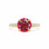 VIOLA - Round Ruby Solitaire Engagement Ring 18k Yellow Gold