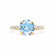 VIOLA - Round Aqua Spinel Solitaire Engagement Ring 18k Yellow Gold