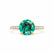 VIOLA - Round Emerald Solitaire Engagement Ring 18k Yellow Gold