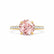 VIOLA - Round Champagne True Sapphire Solitaire Engagement Ring 18k Yellow Gold