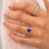 VIOLA - Chatham® Yellow Sapphire Oval  & Diamond 18k Yellow Gold Shoulder Set Ring Engagement Ring Lily Arkwright
