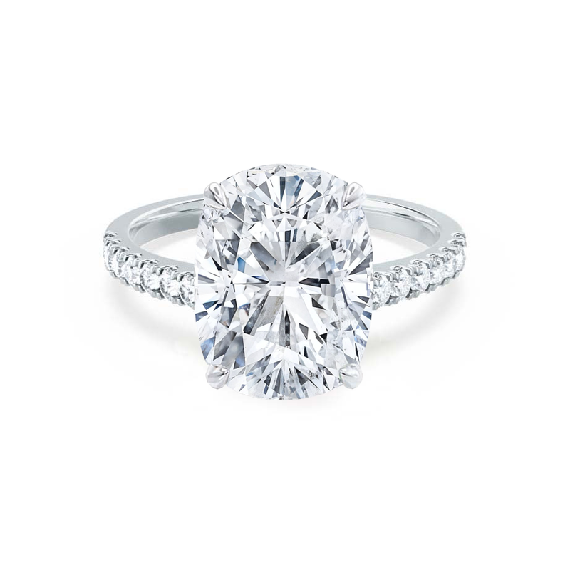 VIOLA - Elongated Cushion Lab Diamond Platinum Shoulder Set
