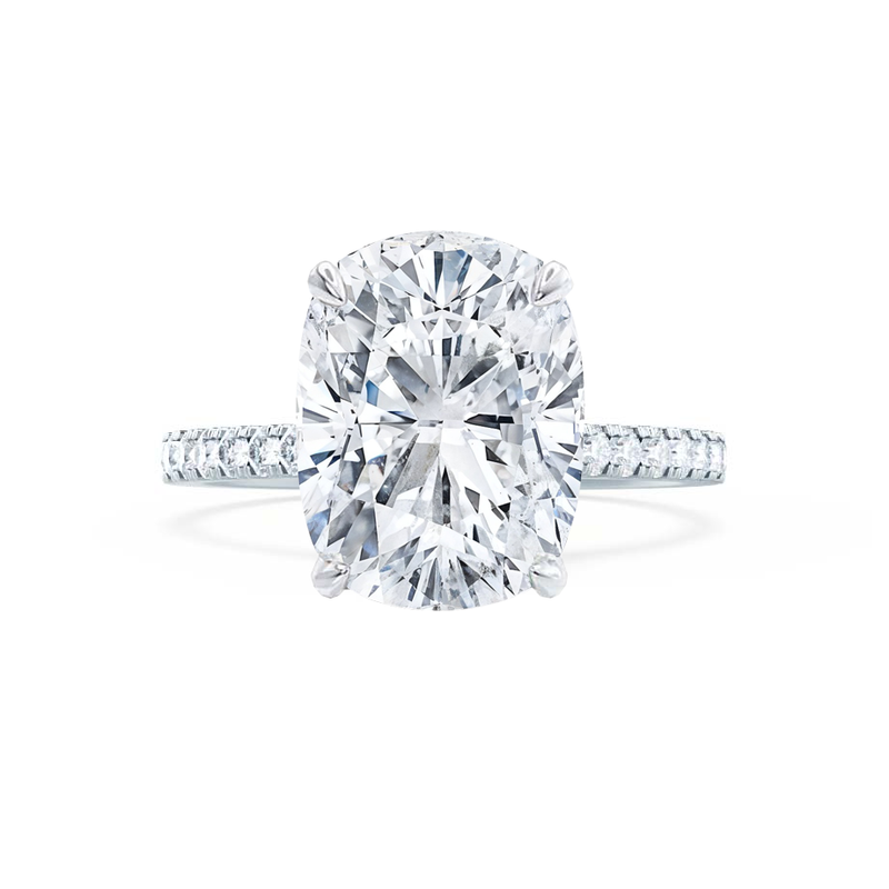 VIOLA - Elongated Cushion Lab Diamond Platinum Shoulder Set