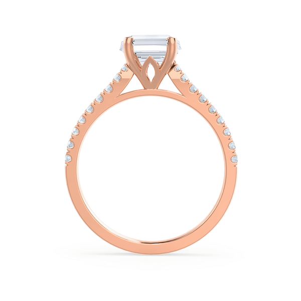 VIOLA - Emerald Lab Diamond 18k Rose Gold Shoulder Set