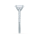 VIOLA - Emerald Lab Diamond 18k White Gold Shoulder Set