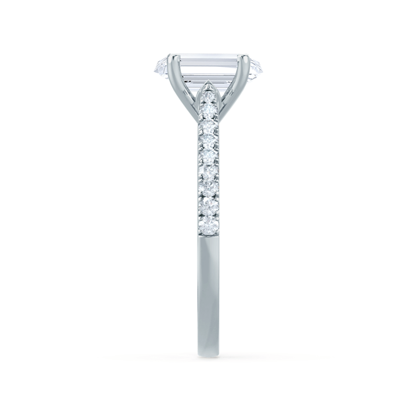 VIOLA - Emerald Lab Diamond 18k White Gold Shoulder Set