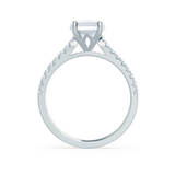 VIOLA - Emerald Lab Diamond 18k White Gold Shoulder Set