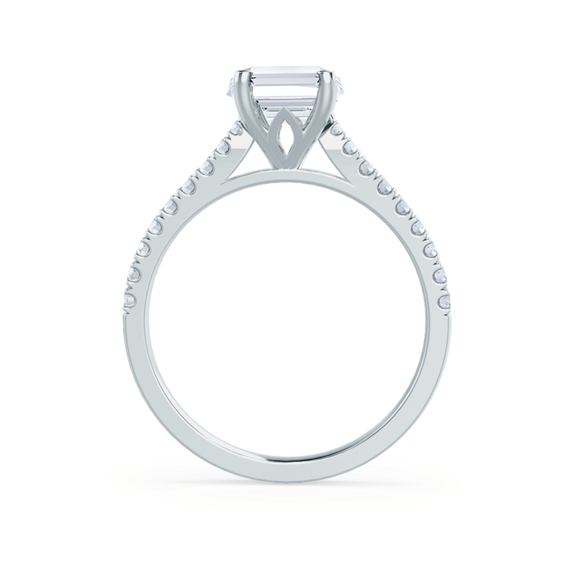 VIOLA - Emerald Lab Diamond 18k White Gold Shoulder Set