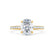 VIOLA - Oval Natural Diamond 18k Yellow Gold Shoulder Set Engagement Ring Lily Arkwright