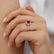 Violette 1.49ct Cushion Cut Chatham Ruby & Diamond 950 Platinum Petite Halo Engagement Ring Lily Arkwright 