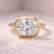 ZELLA - Elongated Cushion Lab Diamond East West Button Back Engagement Ring Inspired by Zendaya