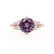 ALYA - Round Alexandrite Starburst Cluster Shoulder Set Engagement Ring 18k Rose Gold