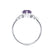 ALYA - Round Alexandrite Starburst Cluster Shoulder Set Engagement Ring 950 Platinum