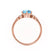 ALYA - Round Aqua Spinel Starburst Cluster Shoulder Set Engagement Ring 18k Rose Gold