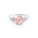 ALYA - Round Champagne True Sapphire Starburst Cluster Shoulder Set Engagement Ring 18k White Gold