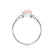 ALYA - Round Champagne True Sapphire Starburst Cluster Shoulder Set Engagement Ring 18k White Gold