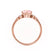 ALYA - Round Champagne True Sapphire Starburst Cluster Shoulder Set Engagement Ring 18k Rose Gold