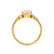ALYA - Round Champagne True Sapphire Starburst Cluster Shoulder Set Engagement Ring 18k Yellow Gold