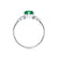 ALYA - Round Emerald Starburst Cluster Shoulder Set Engagement Ring 950 Platinum