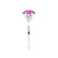 ALYA - Round Pink Sapphire Starburst Cluster Shoulder Set Engagement Ring 18k White Gold