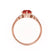 ALYA - Round Ruby Starburst Cluster Shoulder Set Engagement Ring 18k Rose Gold