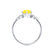 ALYA - Round Yellow Sapphire Starburst Cluster Shoulder Set Engagement Ring 18k White Gold