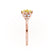 ALYA - Round Yellow Sapphire Starburst Cluster Shoulder Set Engagement Ring 18k Rose Gold