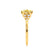 ALYA - Round Yellow Sapphire Starburst Cluster Shoulder Set Engagement Ring 18k Yellow Gold