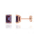 AVIANA - Emerald Alexandrite 18k Rose Gold Stud Earrings Earrings Lily Arkwright
