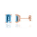 AVIANA - Emerald Aqua Spinel 18k Rose Gold Stud Earrings Earrings Lily Arkwright
