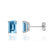 AVIANA - Emerald Aqua Spinel 18k White Gold Stud Earrings Earrings Lily Arkwright