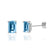 AVIANA - Emerald Aqua Spinel 18k White Gold Stud Earrings Earrings Lily Arkwright