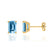 AVIANA - Emerald Aqua Spinel 18k Yellow Gold Stud Earrings Earrings Lily Arkwright