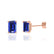 AVIANA - Emerald Blue Sapphire 18k Rose Gold Stud Earrings Earrings Lily Arkwright