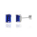 AVIANA - Emerald Blue Sapphire 18k White Gold Stud Earrings Earrings Lily Arkwright