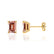 AVIANA - Emerald Champagne Sapphire 18k Yellow Gold Stud Earrings Earrings Lily Arkwright