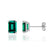 AVIANA - Grown Emerald 18k White Gold Stud Earrings Earrings Lily Arkwright