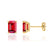 AVIANA - Emerald Ruby 18k Yellow Gold Stud Earrings Earrings Lily Arkwright