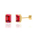 AVIANA - Emerald Ruby 18k Yellow Gold Stud Earrings Earrings Lily Arkwright