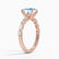 ALLURE - Oval Aqua Spinel Solitaire Engagement Ring 18k Rose Gold
