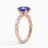 ALLURE - Oval Blue Sapphire Solitaire Engagement Ring 18k Rose Gold
