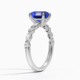 ALLURE - Chatham® Oval Blue Sapphire Solitaire Engagement Ring 950 Platinum