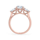 BLOSSOM - Oval Lab Diamond & Pear Lab Diamond 18k Rose Gold Trilogy Ring