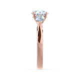 BLOSSOM - Oval Lab Diamond & Pear Lab Diamond 18k Rose Gold Trilogy Ring